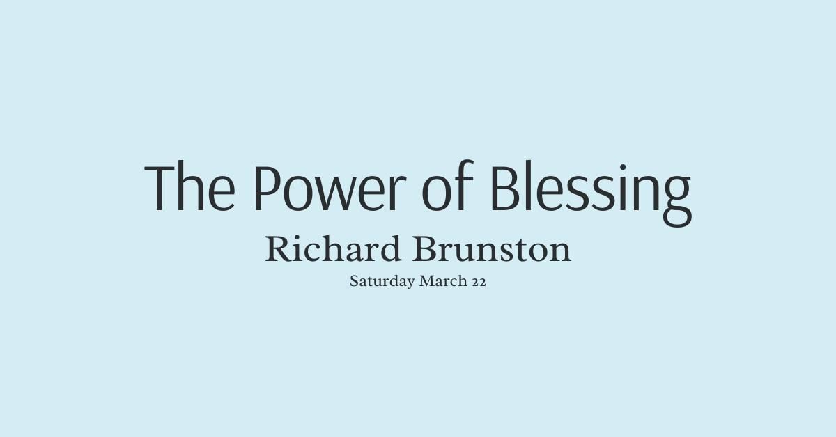 Relaesing God's Love & Power Through Blessing