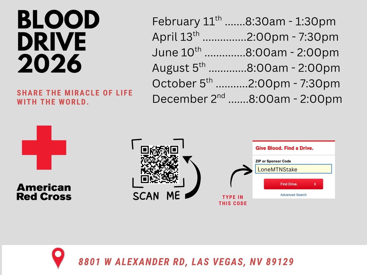 Lone Mountain Stake Blood Drive