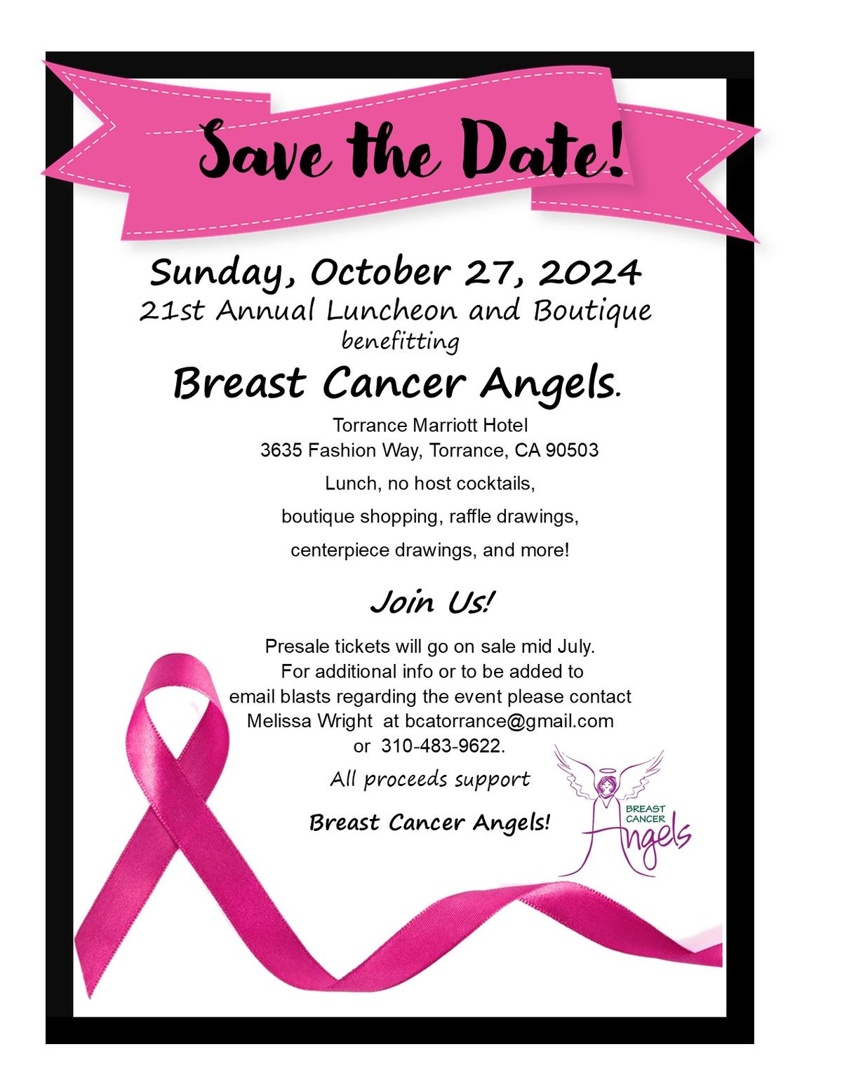 Luncheon & Boutiques benefiting Breast Cancer Angels 