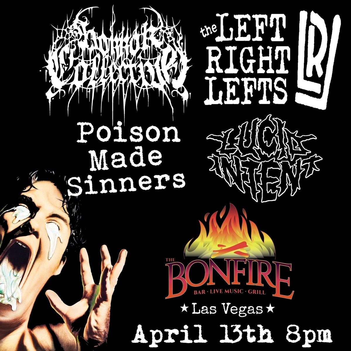 PMS\/HORROR COLLECTIVE\/THE LEFT RIGHT LEFTS\/LUCID INTENT @ BONFIRE LAS VEGAS