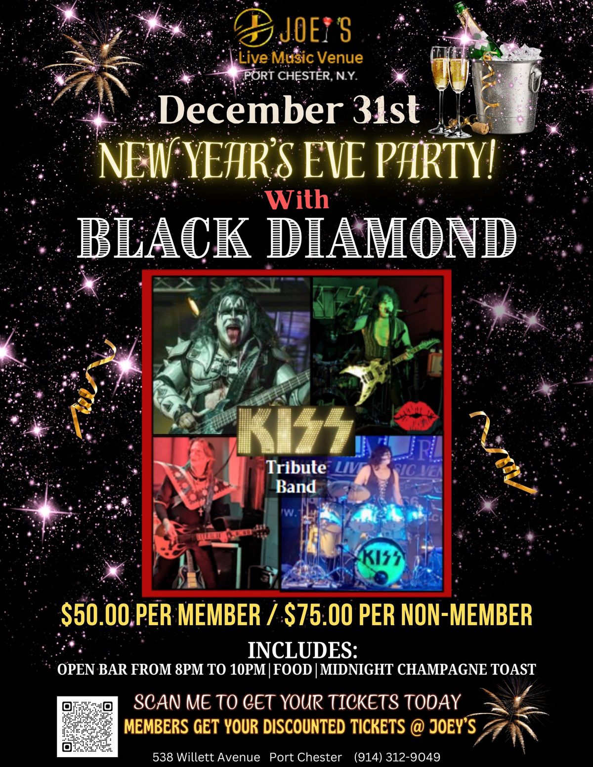 Joey's New Year's Eve Party with BLACK DIAMOND(Kiss Tribute)