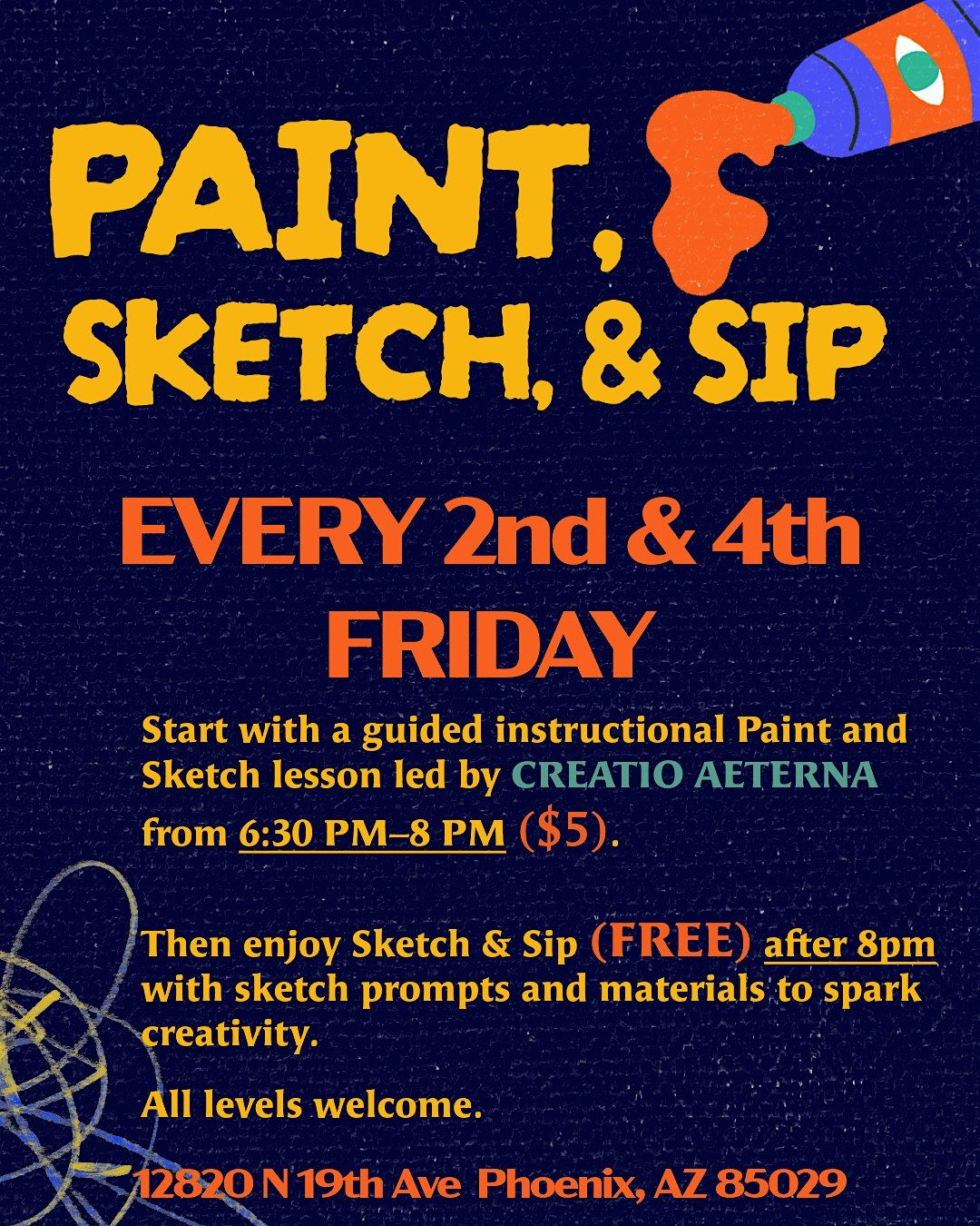 Paint, Sketch, & Sip