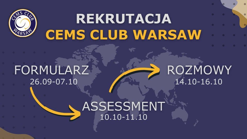 Rekrutacja do CEMS Club Warsaw - Jesie\u0144 2022