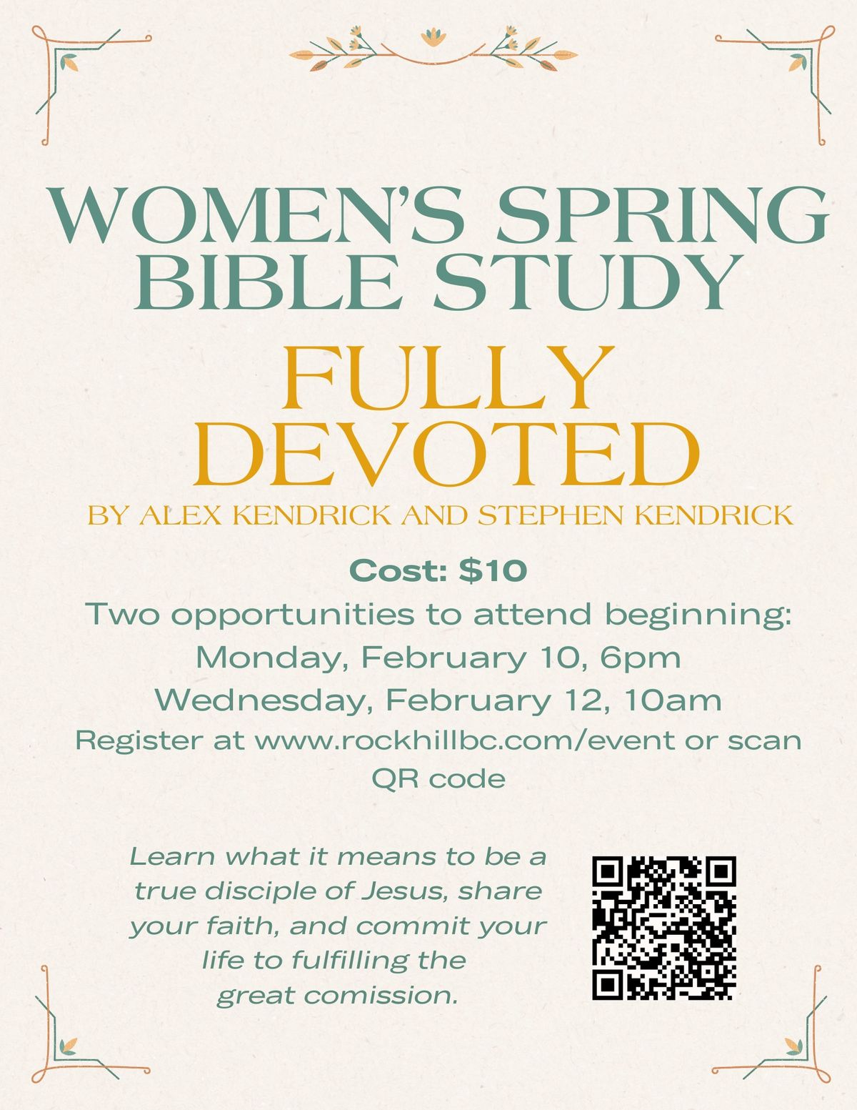 Fully Devoted- Spring Bible Study