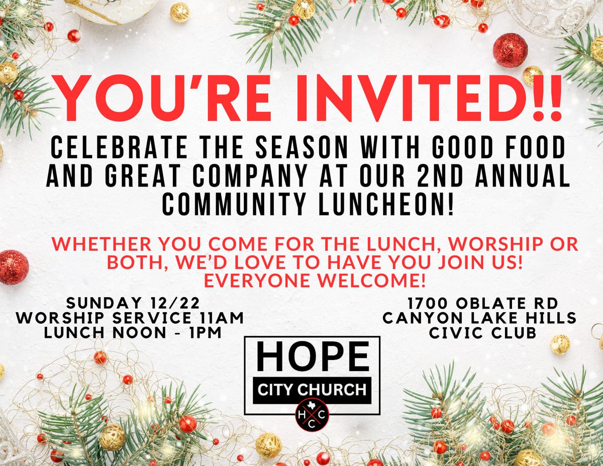 Hope City Church's 2nd Annual Community Christmas Party