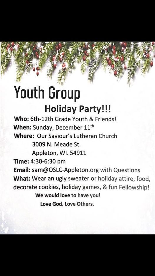 Youth Group- Holiday Party