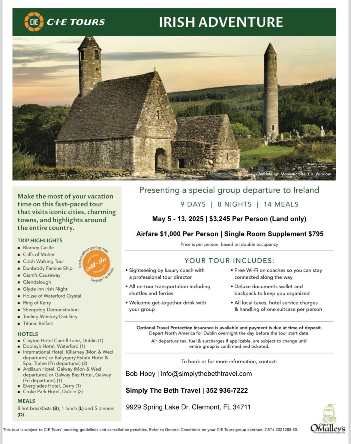 CIE Tours Q&A on the Irish Adventure Tour in May! 