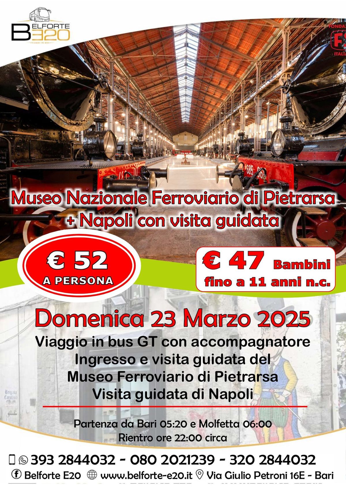 Museo Ferroviario di Pietrarsa e Napoli con visita guidata 23 Marzo 2025 By BE20