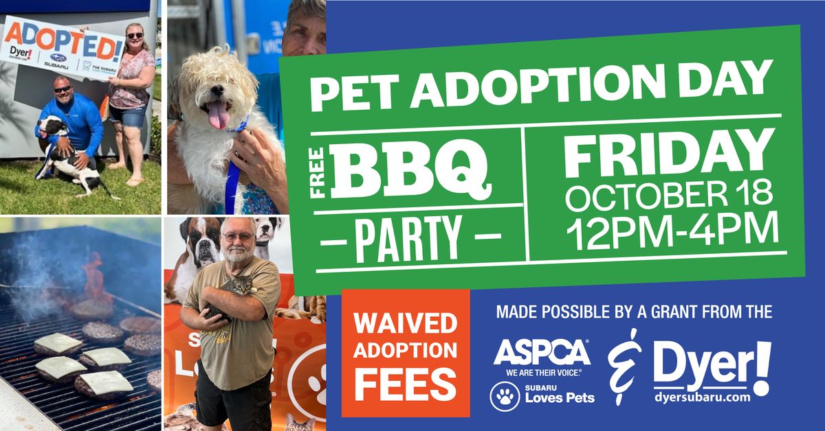 Pet Adoption Day & BBQ at Dyer Subaru