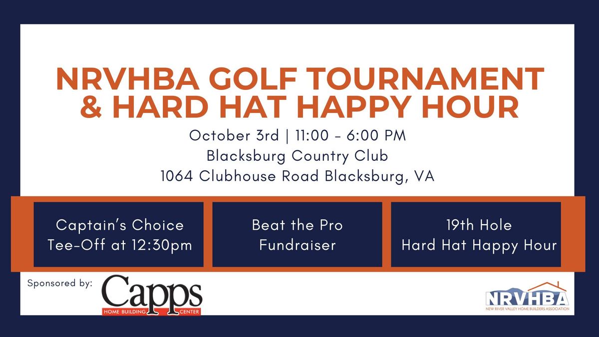 2024 NRVHBA Golf Tournament & Hard Hat Happy Hour