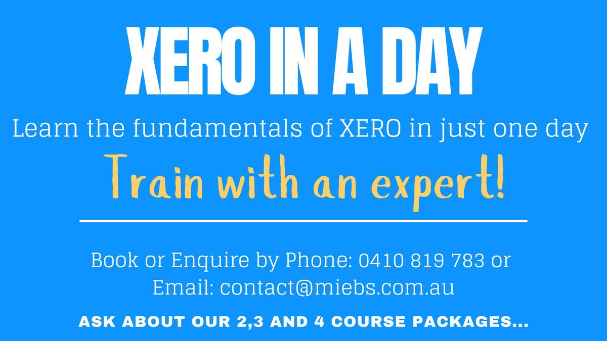 XERO Training in a Day Course