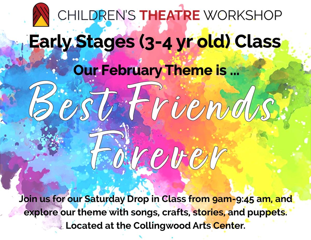 January Early Stages (ages 3-4) Drop In Class