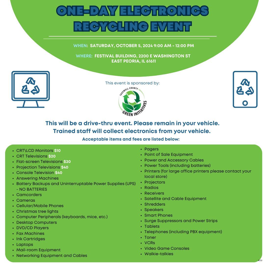 One-Day Electronics Recycling Event