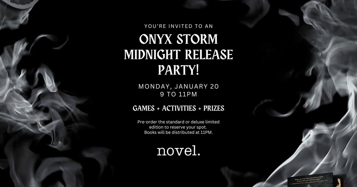 Onyx Storm Midnight Release Party