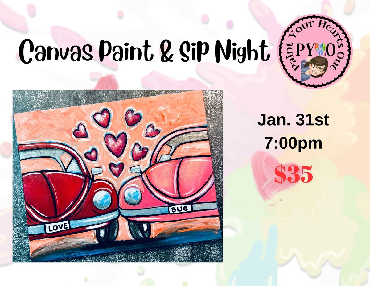 Love Bug: Canvas Paint & Sip Night