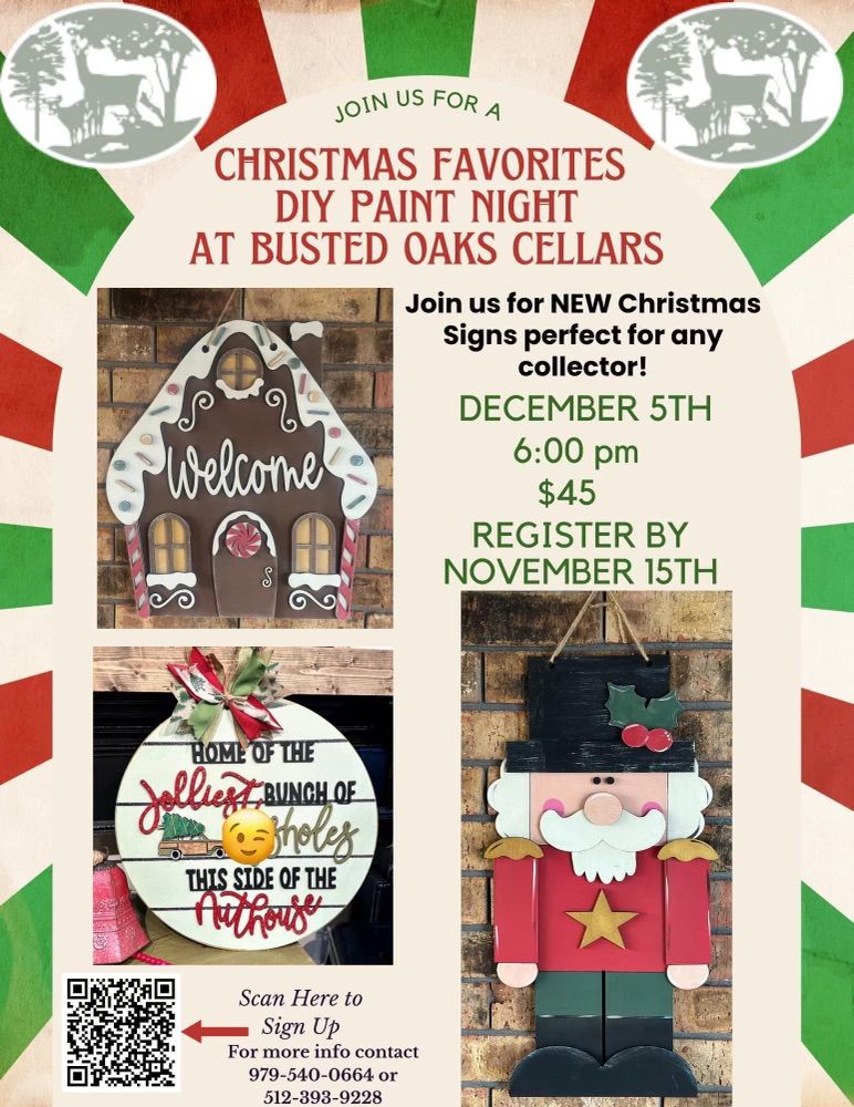 Holiday Craft Night at Busted Oak Cellars