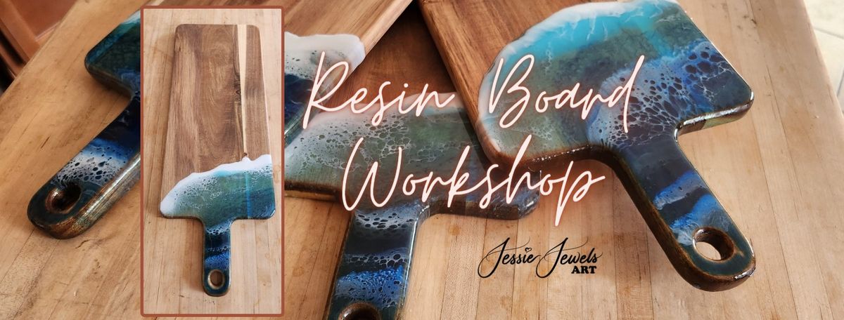 Resin Serving Board Workshop at Moonstone Art Studio