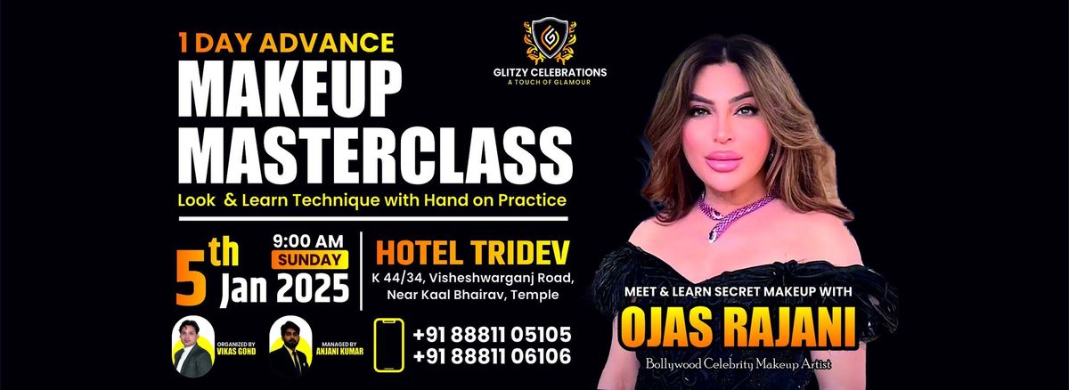 1 DAY MAKEUP MASTER CLASS BY OJAS RAJANI 