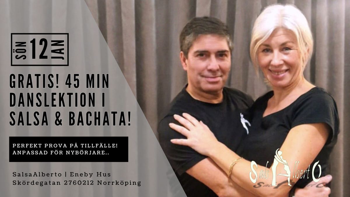 GRATIS DANSLEKTION I SALSA & BACHATA!