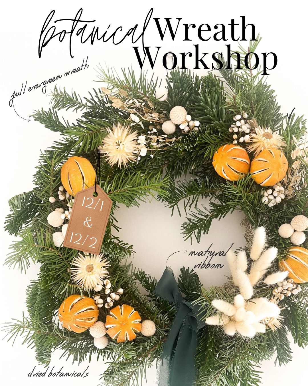 Botanical Evergreen Wreath Workshop