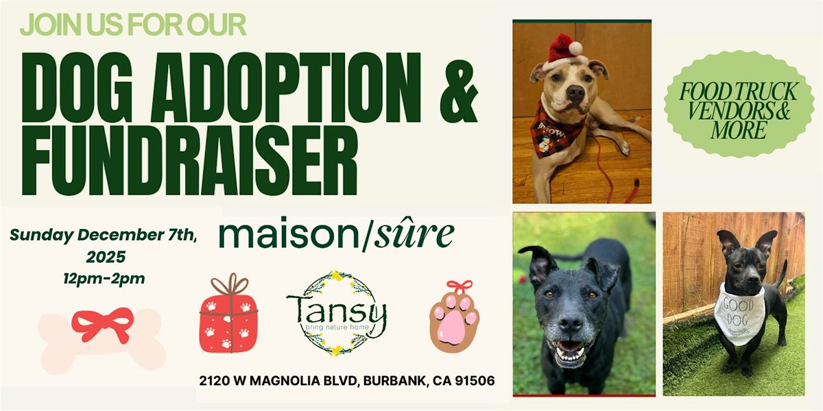 Holiday Dog Adoption & Fundraiser with Maison Sure Foundation