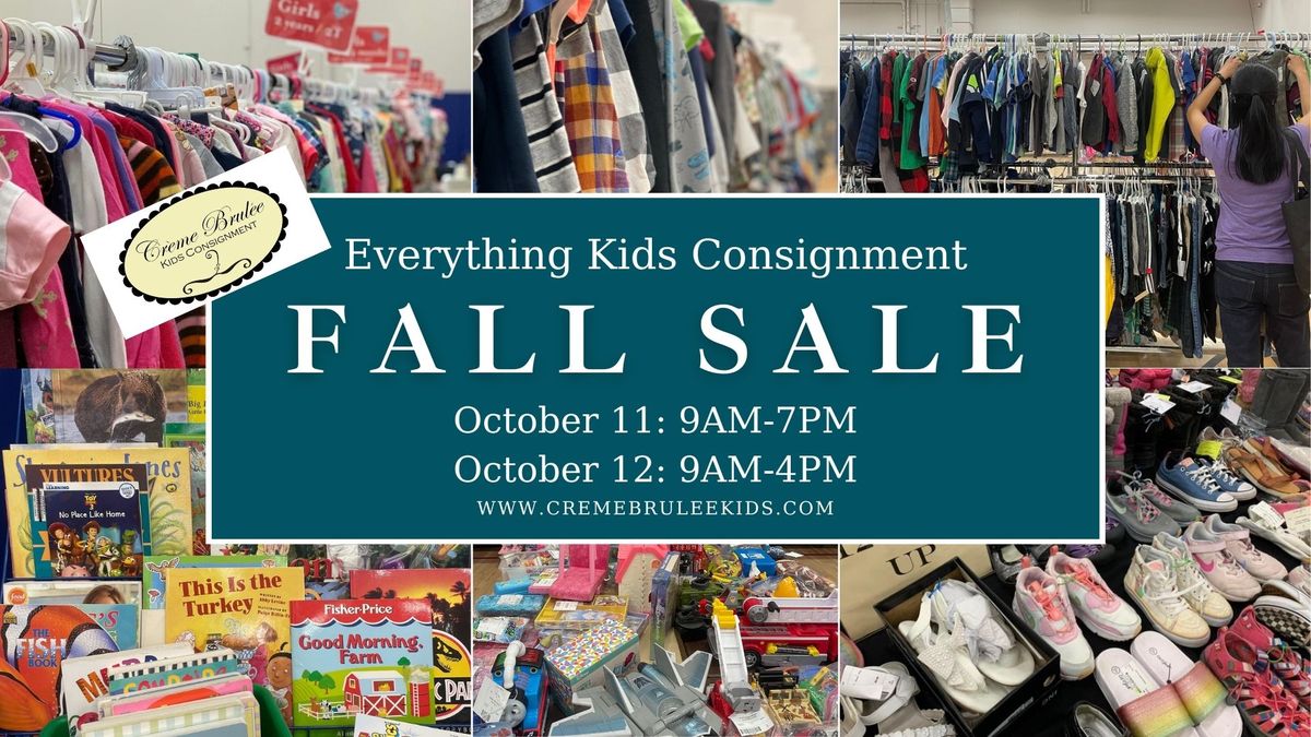 Kent's Kids Consignment Pop-Up Shop Fall 2024