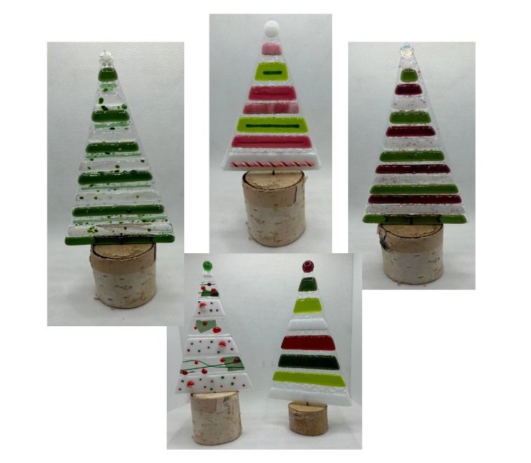 Christmas In July Fused Glass Christmas Trees