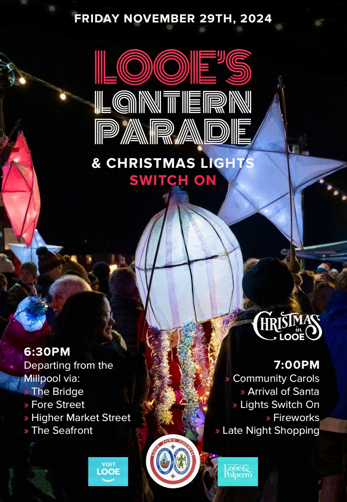 Looe\u2019s Lantern Parade & Christmas Lights Switch On