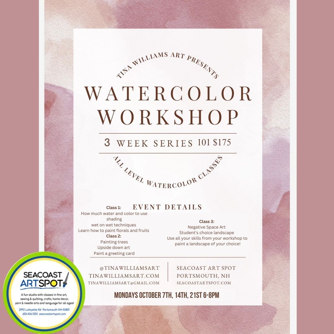 Watercolor 101 3 week class! $175