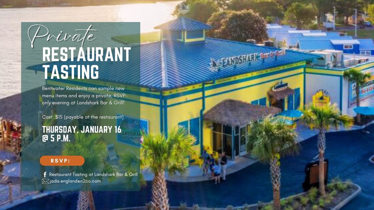 Restaurant Tasting at Landshark Bar & Grill