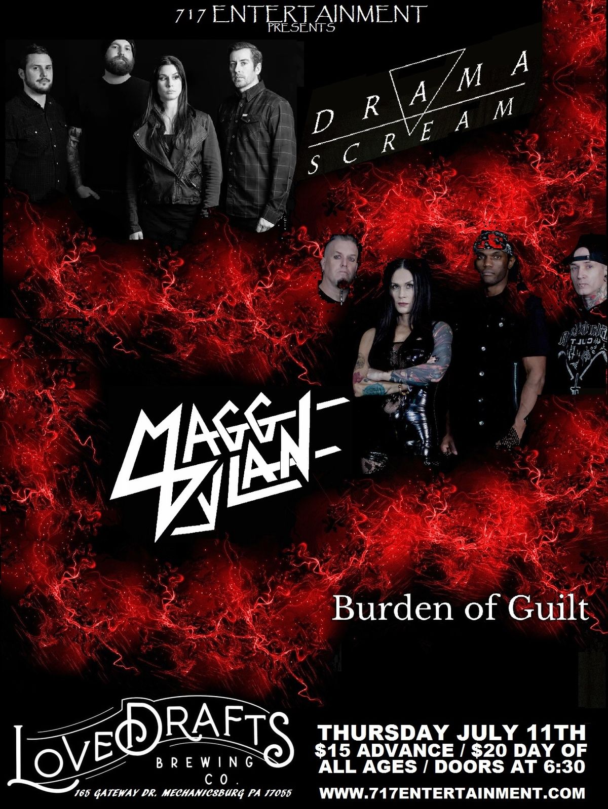 Dramascream & Magg Dylan w\/ Special Guests Burden of Guilt and More at Lovedrafts