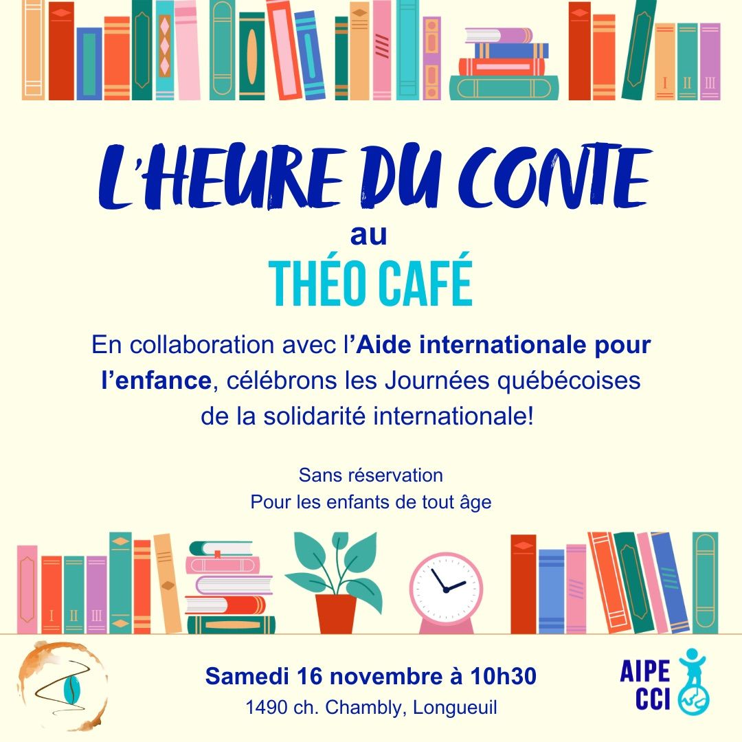 L\u2019heure du conte au Th\u00e9o Caf\u00e9 