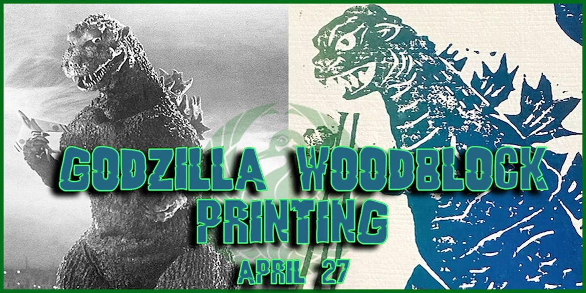 Godzilla Ukiyo-e "Japanese Woodblock Printing"