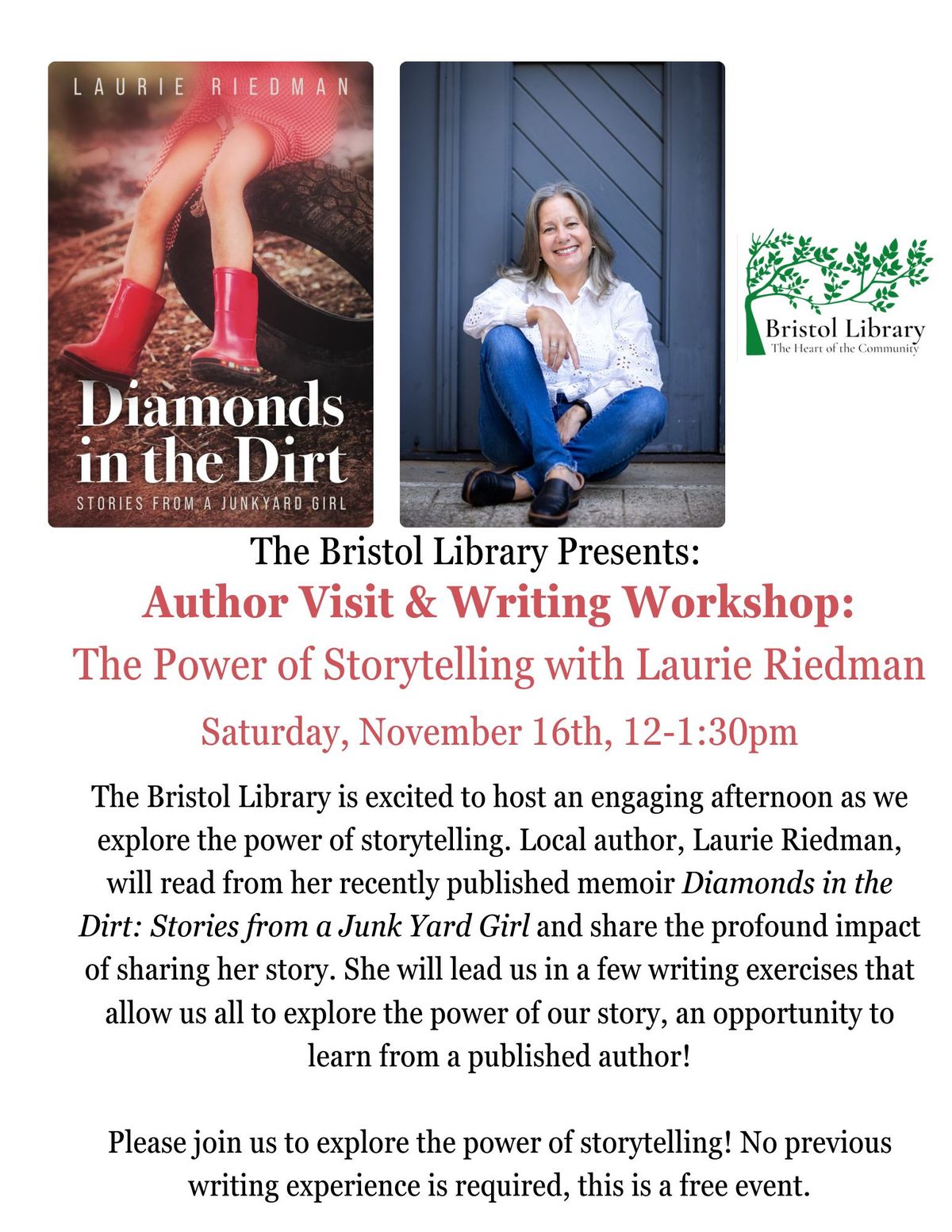 The Power of Storytelling: Author Visit & Writing Workshop! with Laurie Riedman