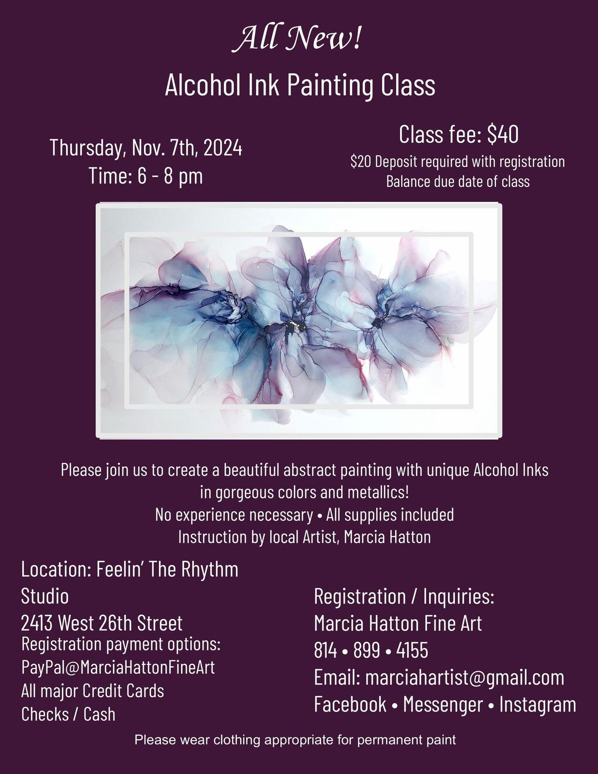 Alcohol Ink Painting Class