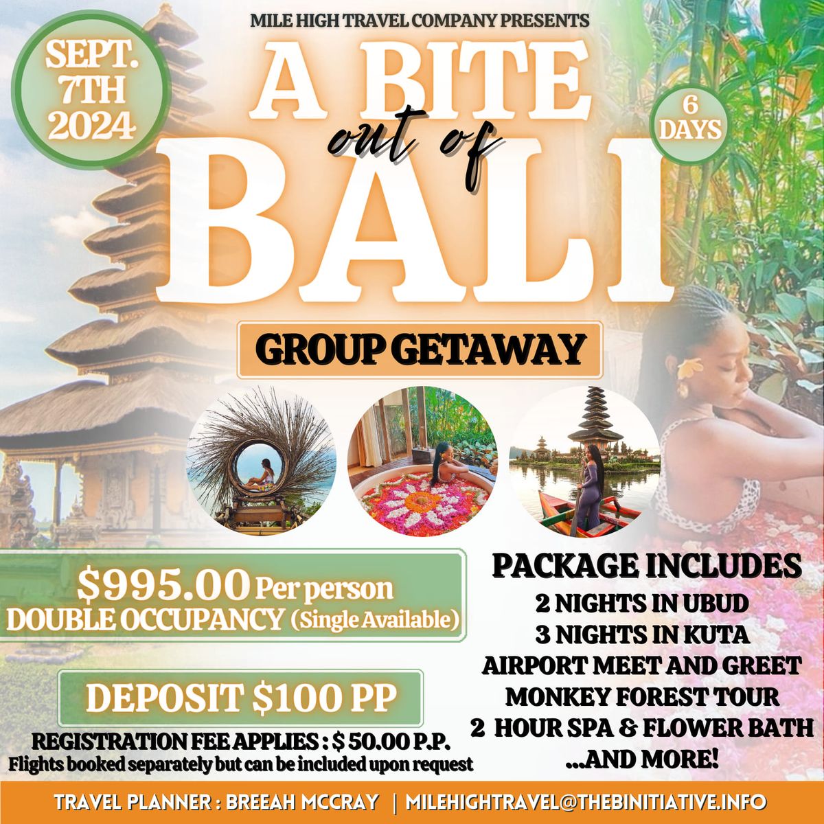 A Bite Out of Bali - Group Getaway