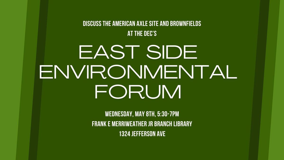 NYS DEC East Side Environmental Forum