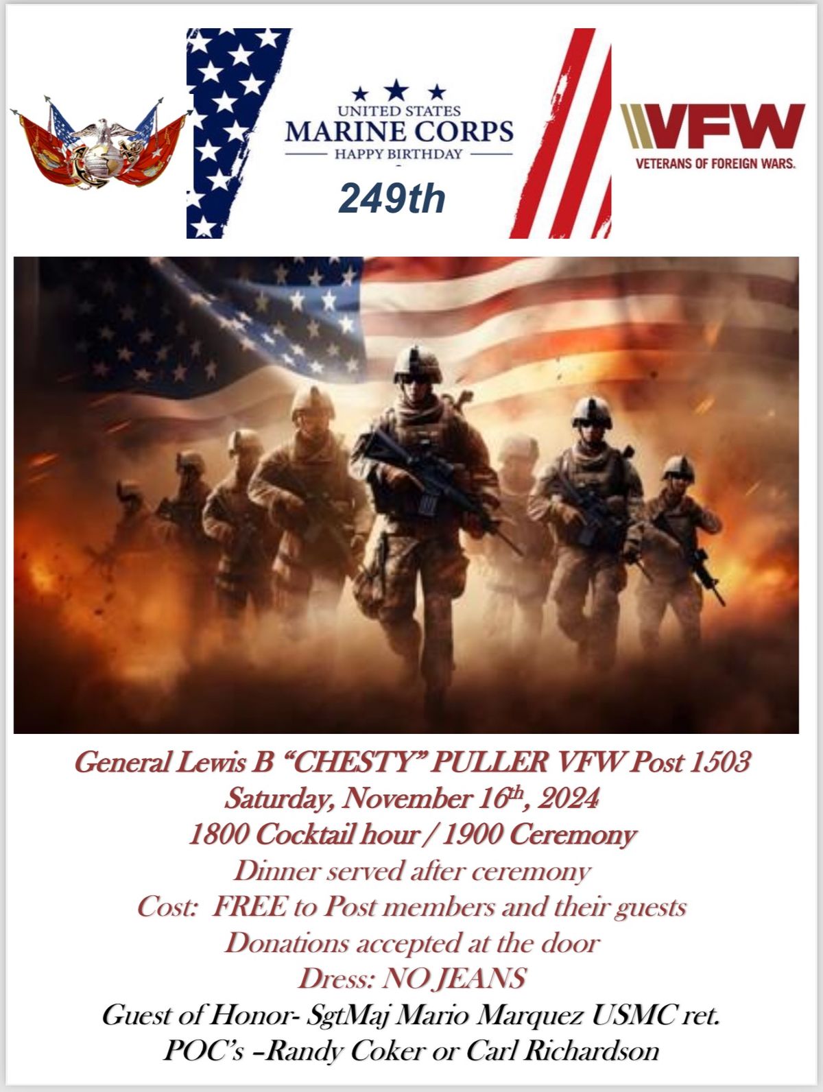 VFW Post 1503 Marine Corps Ball