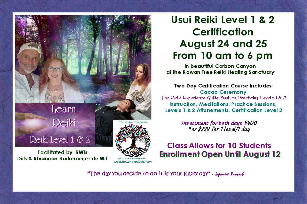 Learn Reiki - Level 1 & 2