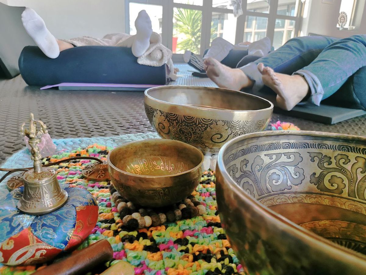 Singing bowls relaxation at PureSource Studio