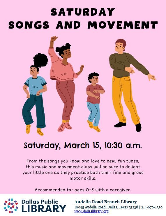 Ages 5 & under: Songs & Movement