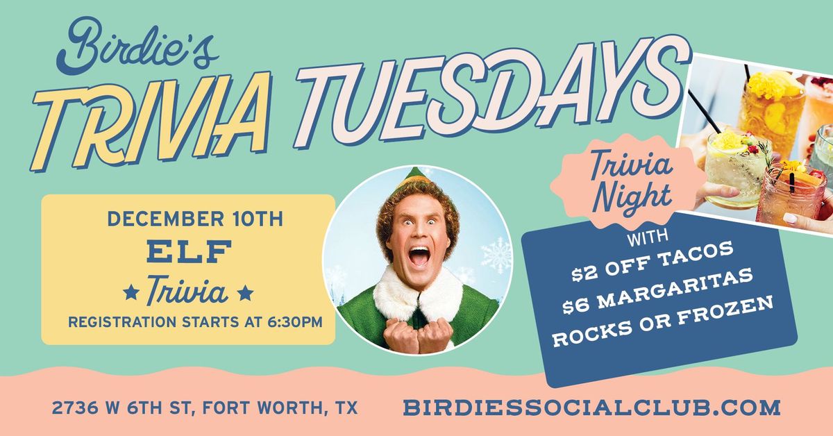 Elf Movie Trivia Night @ Birdie\u2019s Social Club