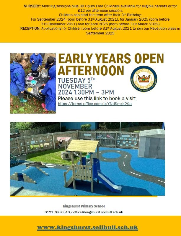 Kingshurst Primary School Early Years Open Afternoon