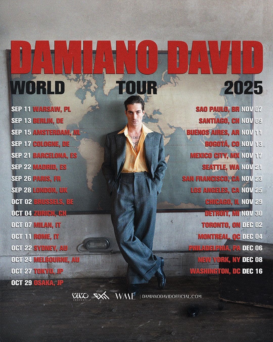 Damiano David Madrid Tickets