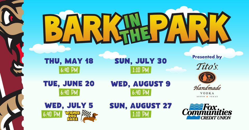 Bark in the Park, Wisconsin Timber Rattlers, Appleton, 18 May 2023