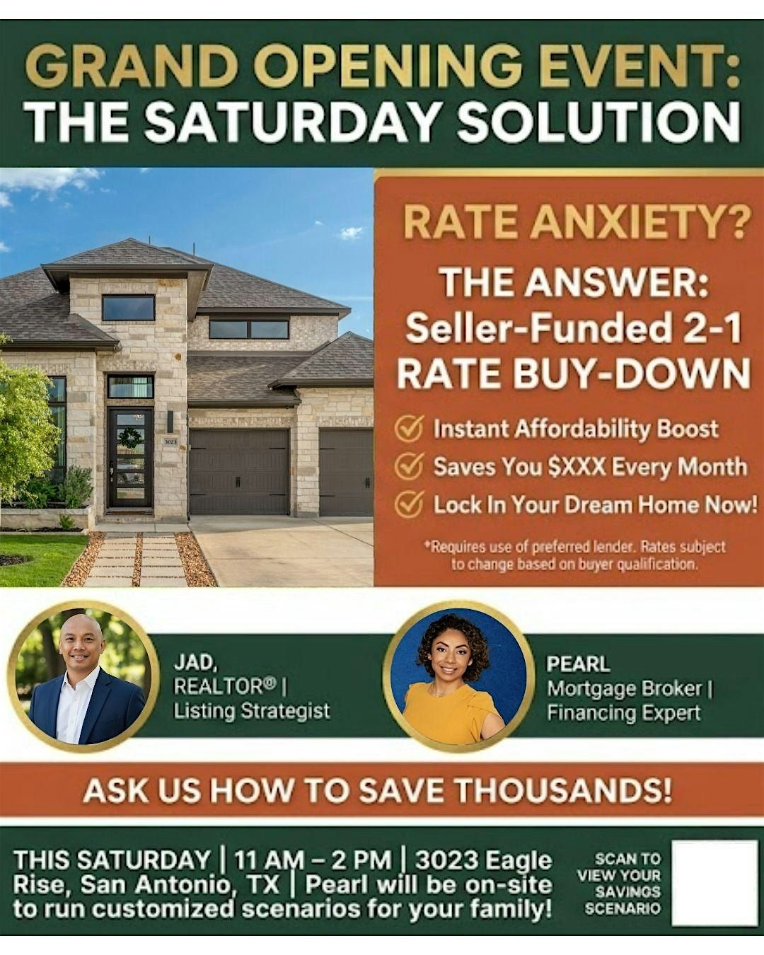 The Saturday Solution: Luxury Living & Strategic Financing Open House Event