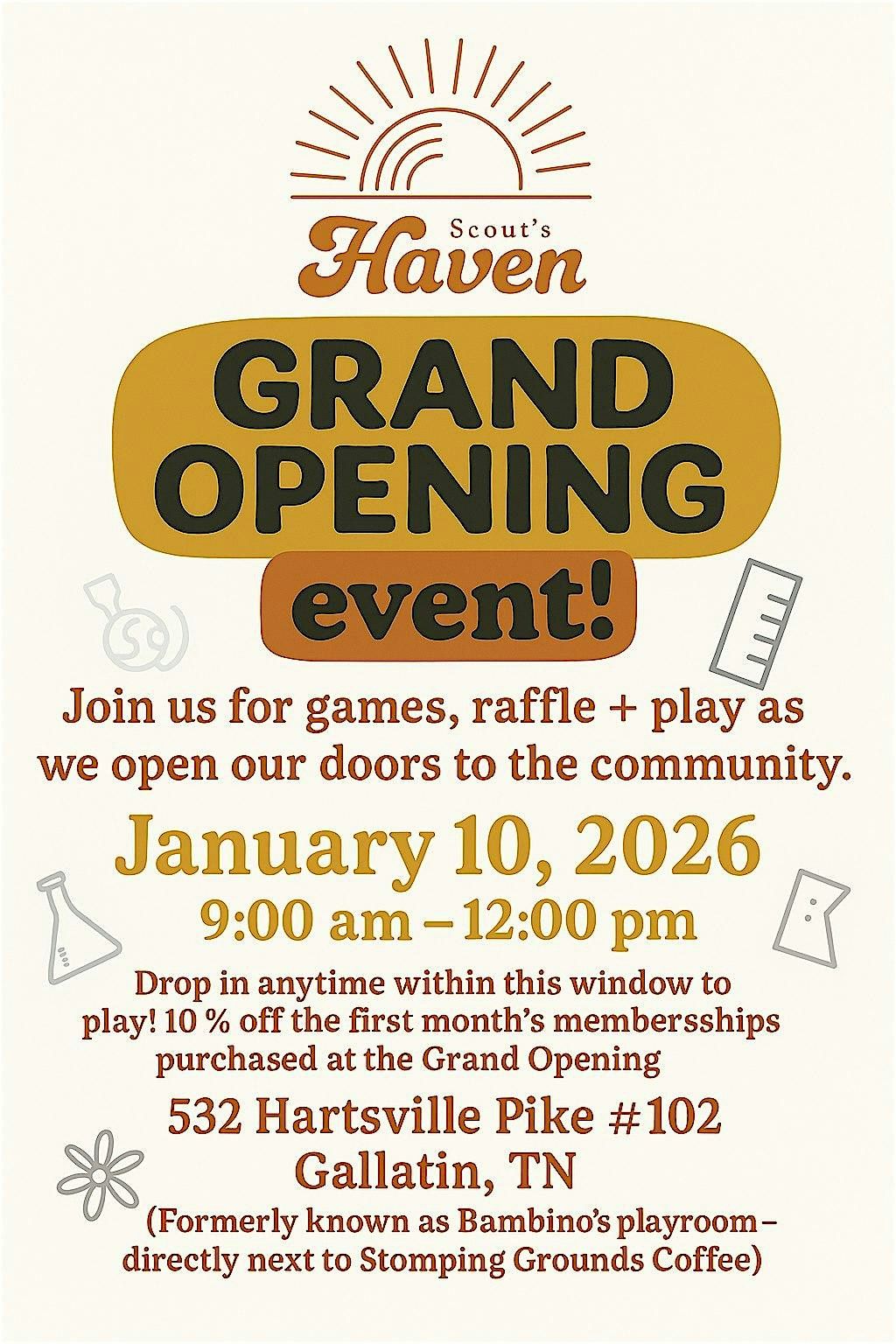 Scout's Haven- Grand Opening Event