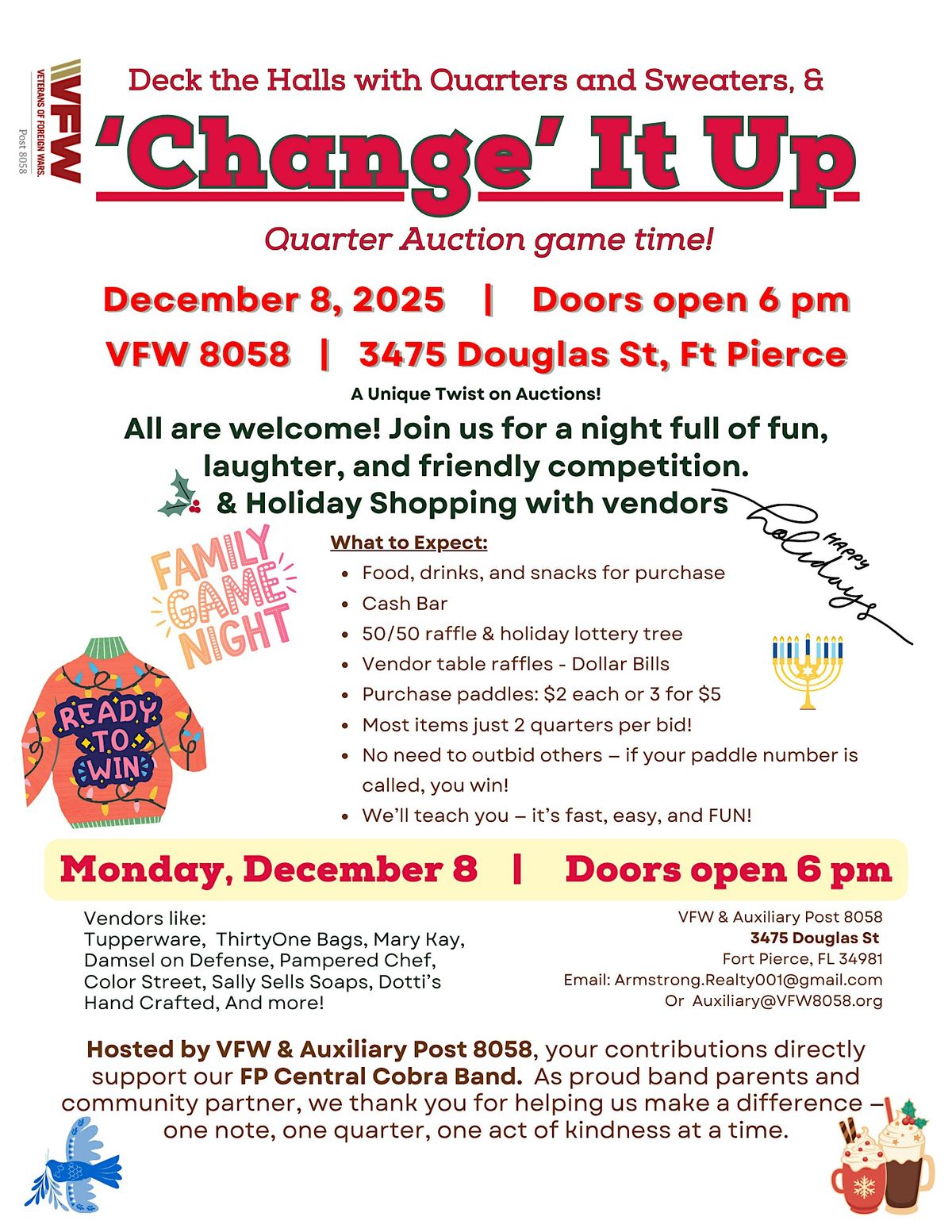 Change It Up \u2013 Quarter Auction Game Night