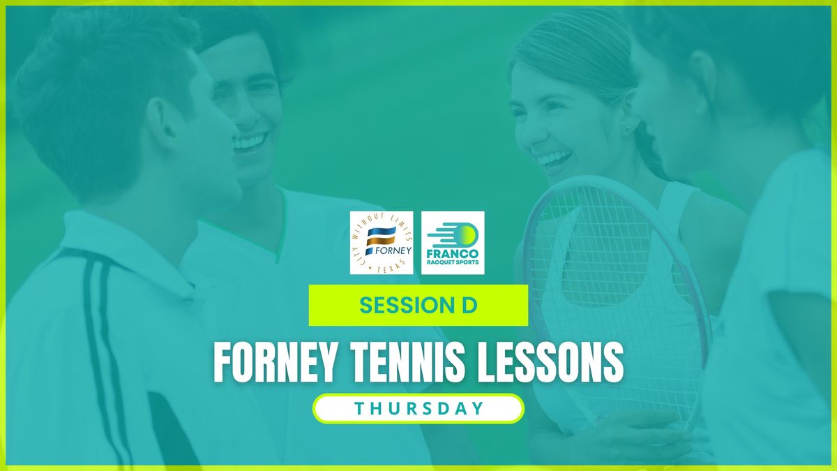 FORNEY TENNIS LESSONS - Beginners (8 to 16YR)