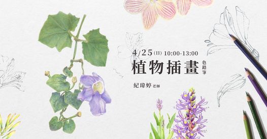 四月課程 植物色鉛筆插畫 紀瑋婷老師 響art Taipei 25 April 21